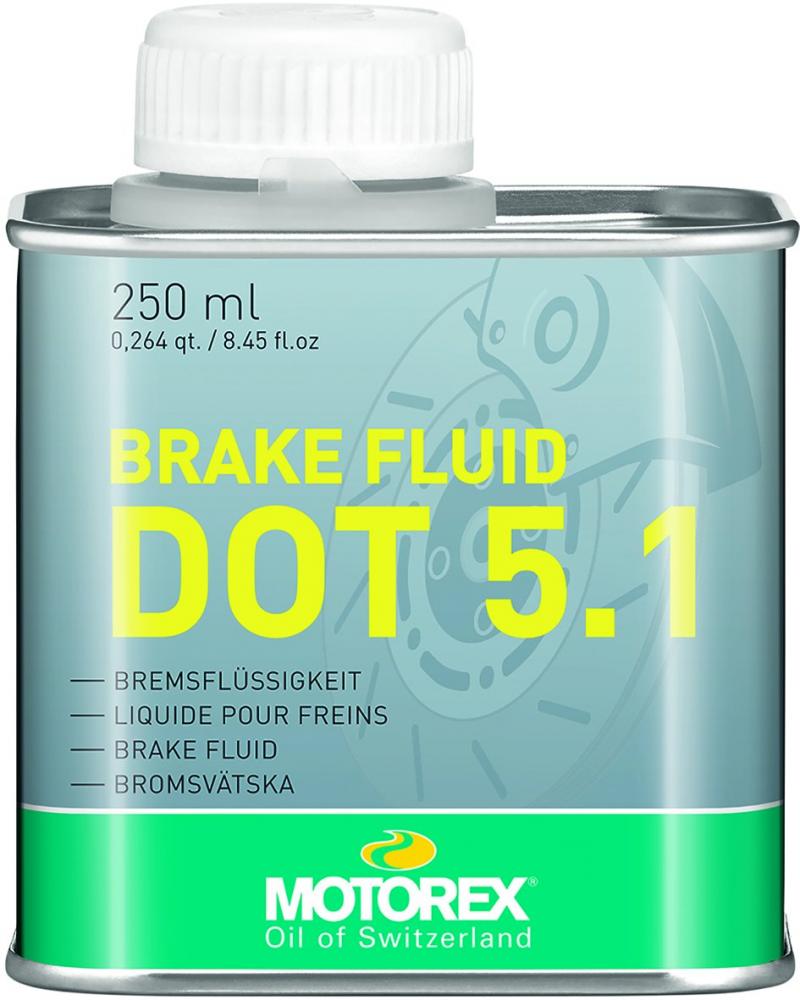 MOTOREX Bremsflüssigkeit BRAKE FLUID DOT 5.1 250 ml Dose, 180°C Nasssiedepunkt für maximale Sicherheit