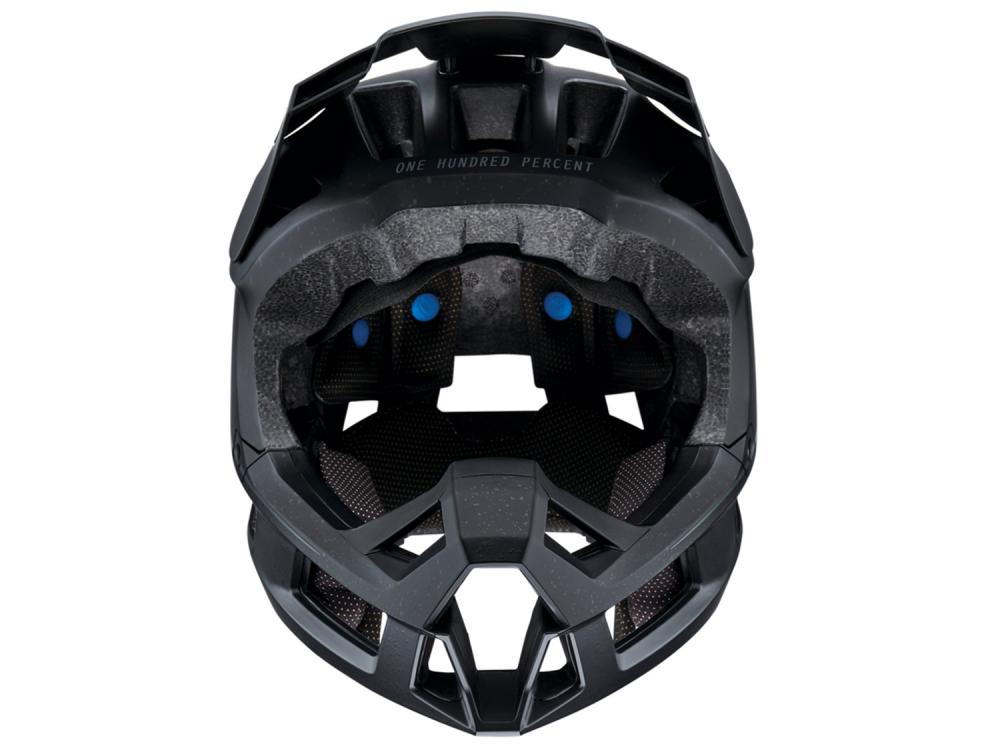 100% Trajecta helmet w/Fidlock XL black - leichter Fullface-Helm mit Top-Belüftung
