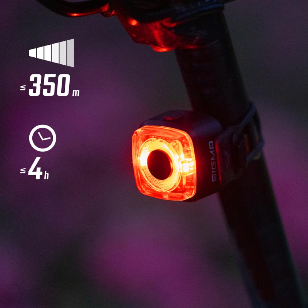 AURA Sigma Licht AURA MICRO Akku-Beleuchtungsset 30 Lux USB-C - StVZO-konform Fahrradlampe Schwarz