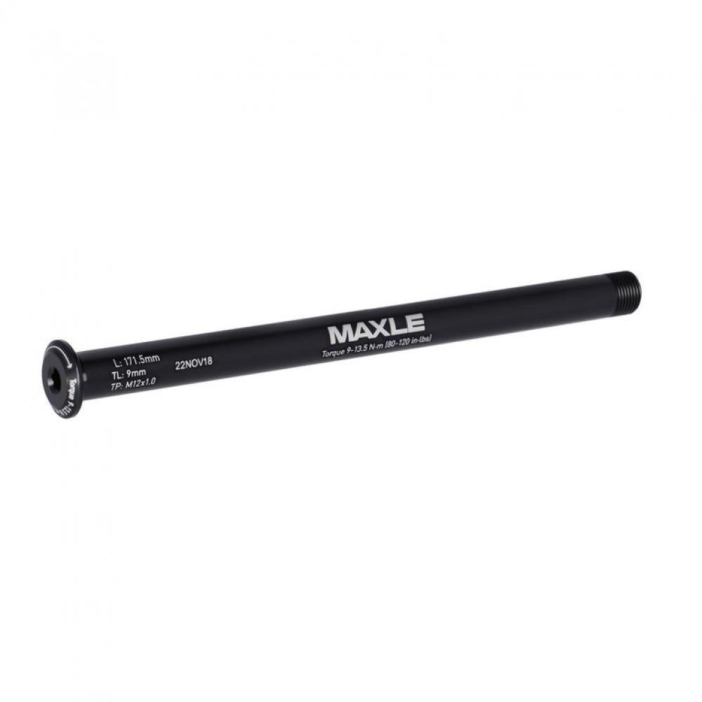 Schwarze RockShox Maxle Stealth Hinterrad-Steckachse 12x148mm 171,5mm, leicht & steif.