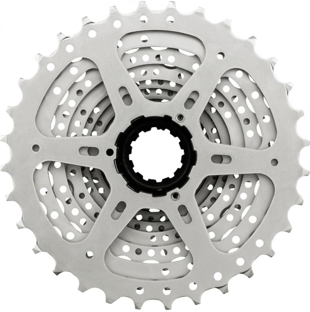 Shimano Acera CS-HG201 9-fach Fahrradkassette 11-32 Zähne, silberner Hyperglide Zahnkranz.