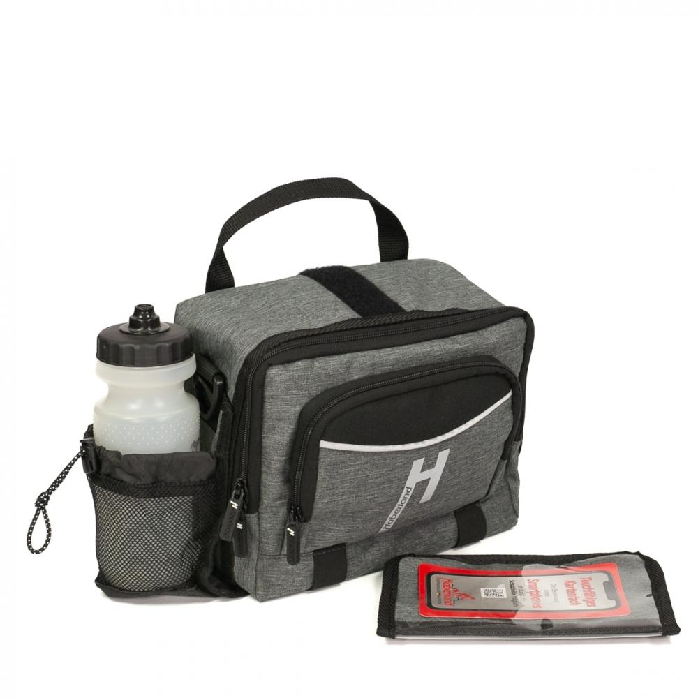 Haberland Lenkertasche 6l Bottle grau - robuste E-Bike-Lenkerbag mit KLICKfix