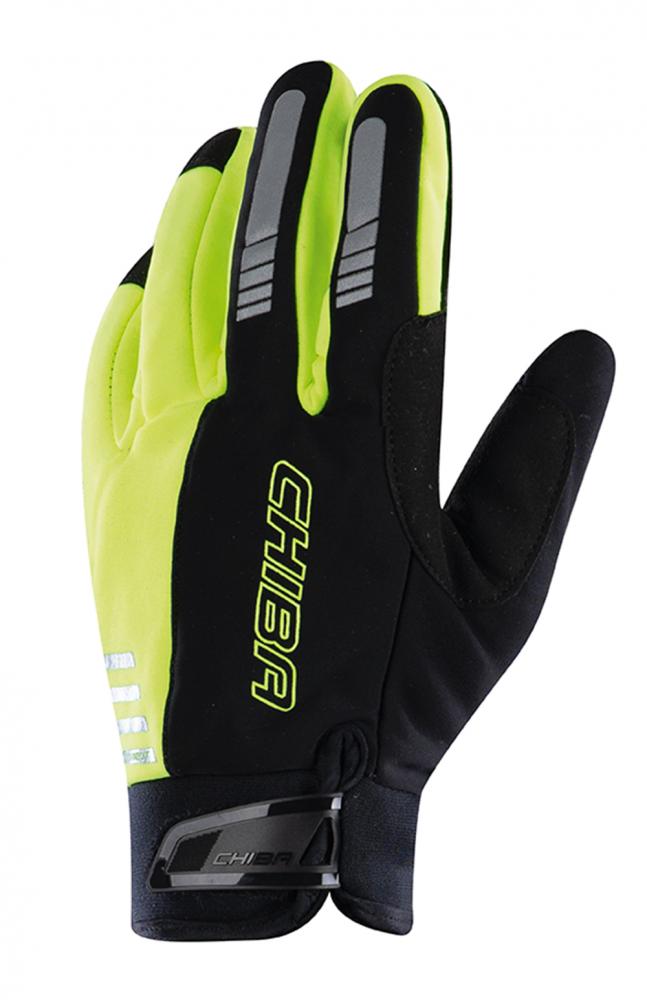 CHIBA Competition Plus - Radhandschuhe neongelb, Größe 8,5, winddicht & atmungsaktiv
