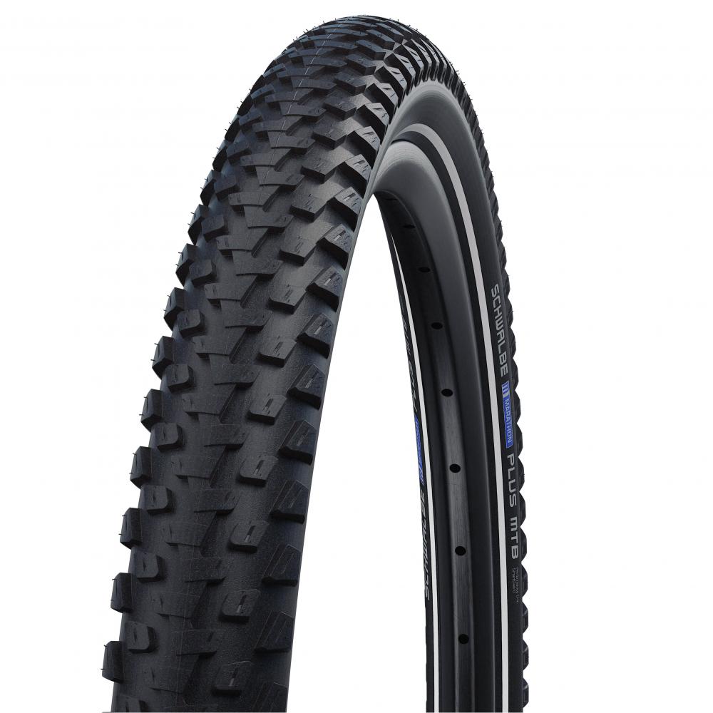 Schwalbe Marathon Plus MTB 27.5x2.35" 60-584 HS468, Drahtreifen, SmartGuard, E-50, schwarz mit Reflexstreifen
