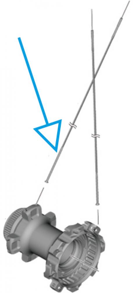 SHIMANO Speiche WH-R9270 HR links - Ersatzspeiche für DURA-ACE Hinterrad