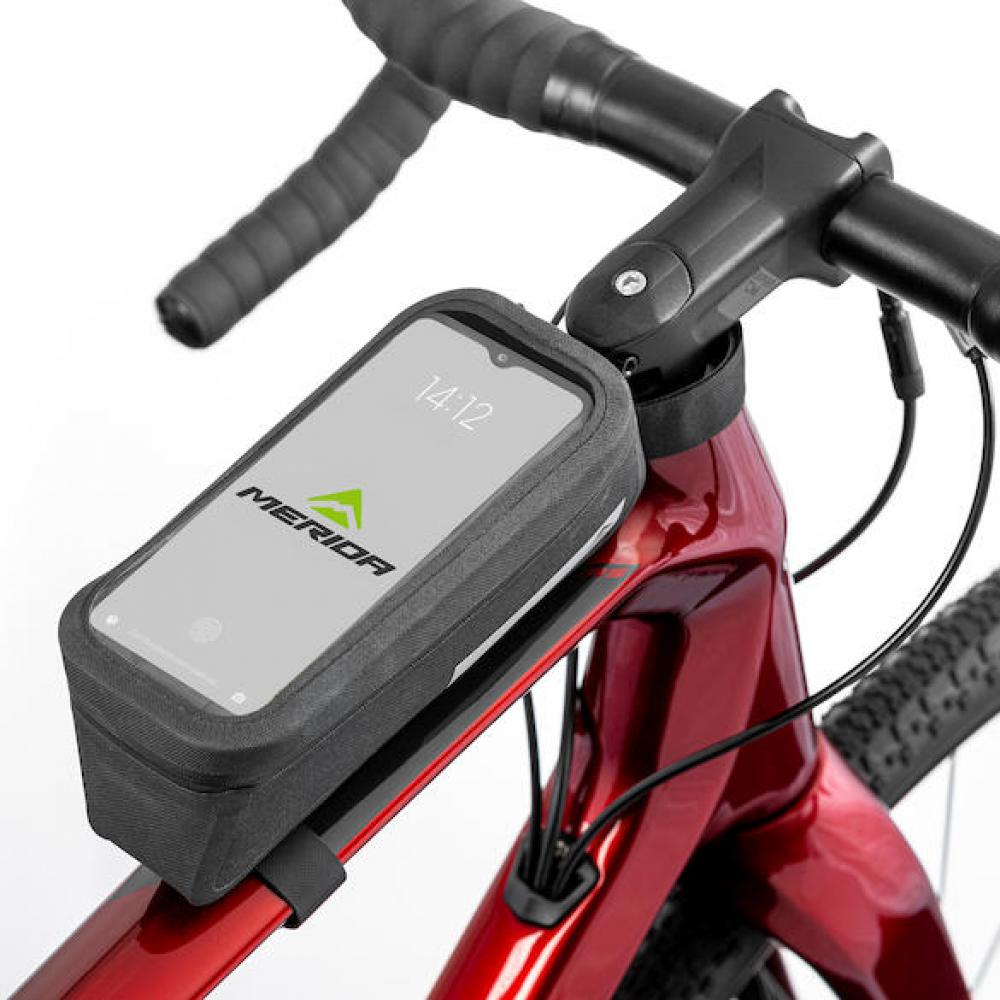 Merida Oberrohrtasche SMARTPHONE M 1,1 L Grau - sichere Smartphone-Aufbewahrung am Bike