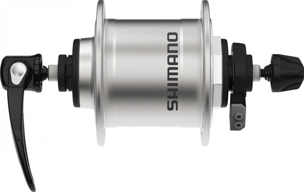 SHIMANO ALIVIO DH-T4000-1N Nabendynamo silber, 6V 1,5W für Felgenbremse Lichtanlage.