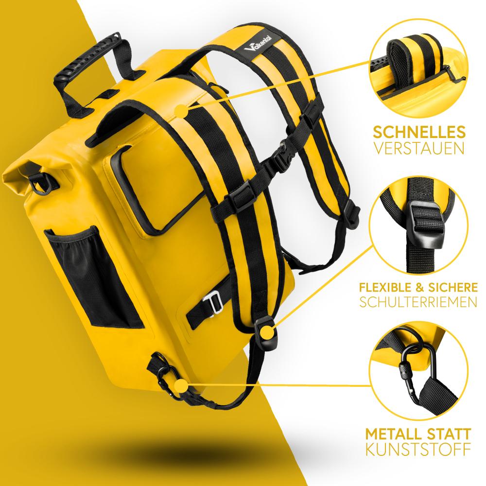 Valkental Rucksack ValkOne 3in1 Fahrradtasche gelb