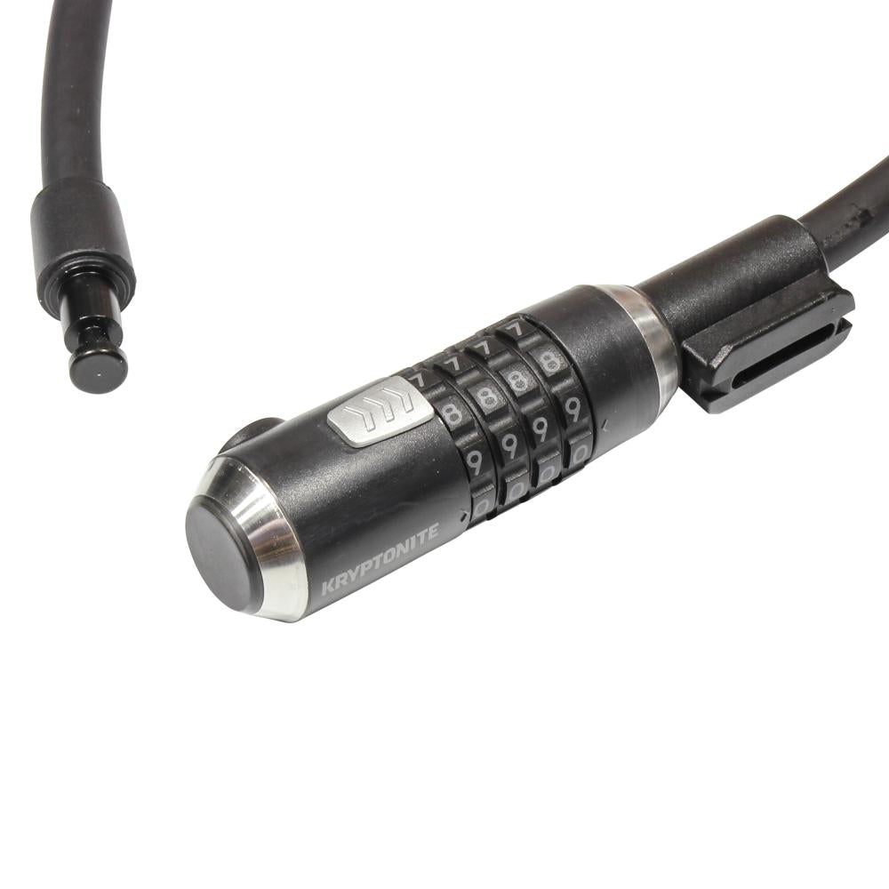 Kryptonite KryptoFlex 1565 Combo Kabelschloss, 15mm x 65cm, schwarz, 4-stellige Zahlenkombination, flexibles Stahlkabel, ideal für kurze Stopps in ländlichen Gebieten