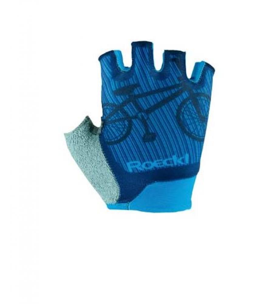 Roeckl Sports Juniors Bike Fingerhandschuhe Trapani (blueprint) Größe 4