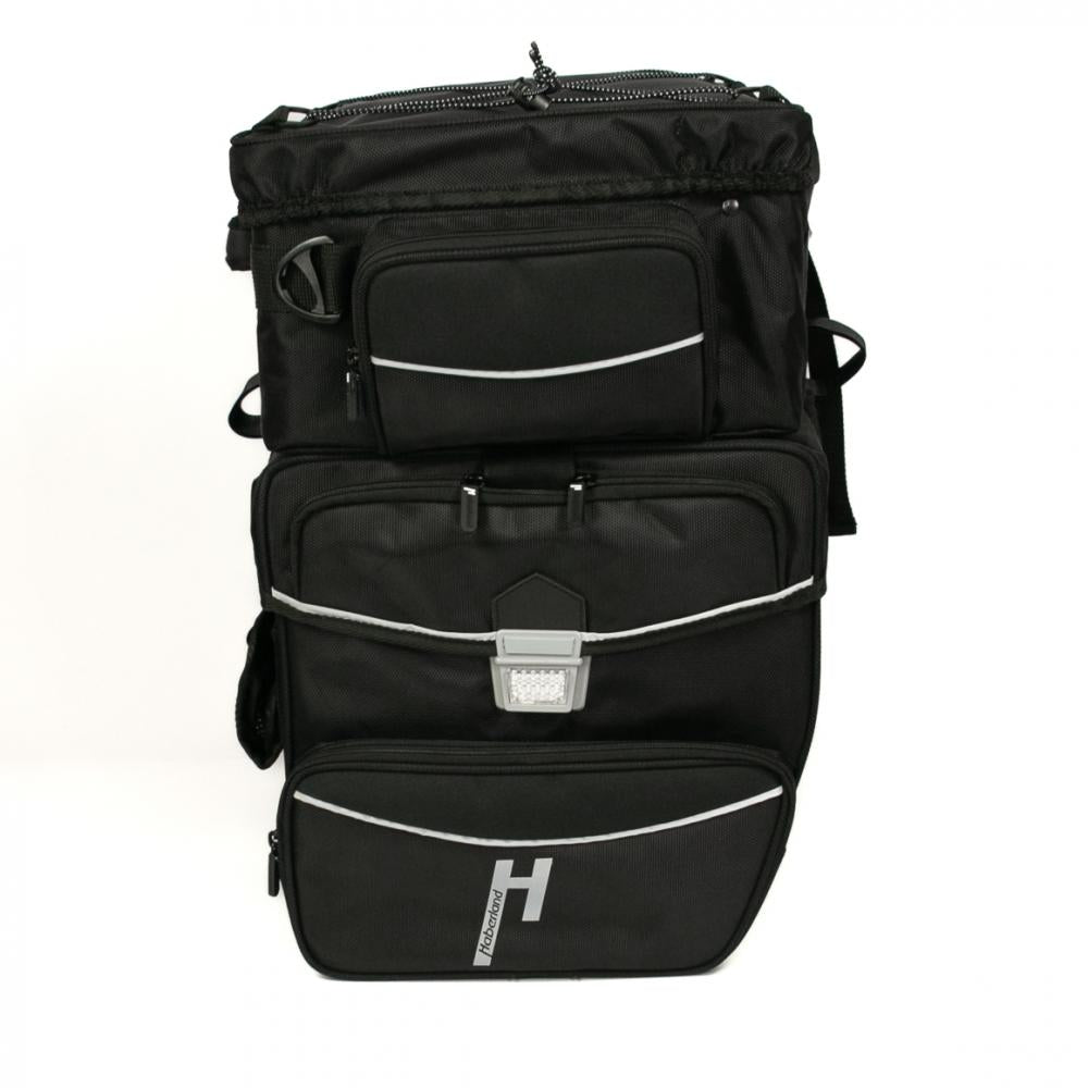 Haberland Topcase Touring Max schwarz - geräumige Gepäckträgertasche für Touring & Alltag