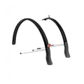 XLC Schutzblechset MG-F05 28" 46mm schwarz  robustes PET-Material, Edelstahlstreben, integrierter Reflektor, Sicherheitsauslösesystem, ideal für Trekking- und Citybikes.