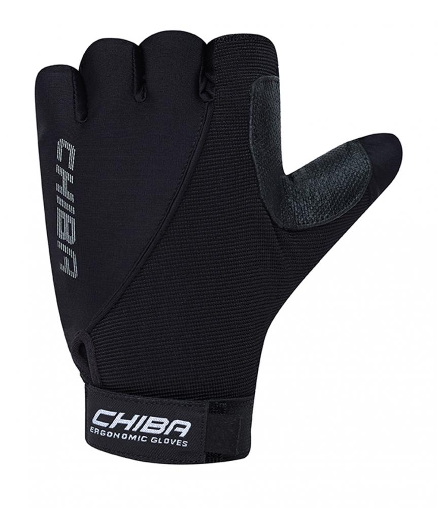 CHIBA Argon Premium II - Radhandschuhe schwarz L mit Gelpolster & Aramid-Besatz
