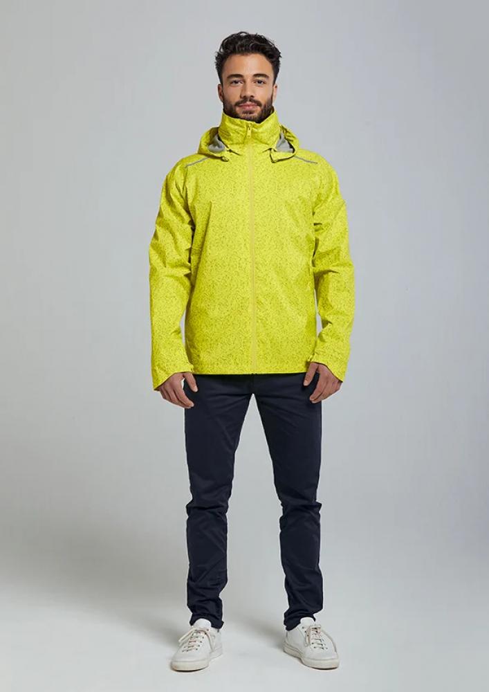 Basil Skane HiVis Herren Regenjacke neongelb, reflektierend, wasserdicht & atmungsaktiv.