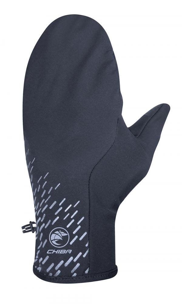 CHIBA All Weather Overflap - Radhandschuhe L schwarz, winddicht & wasserabweisend