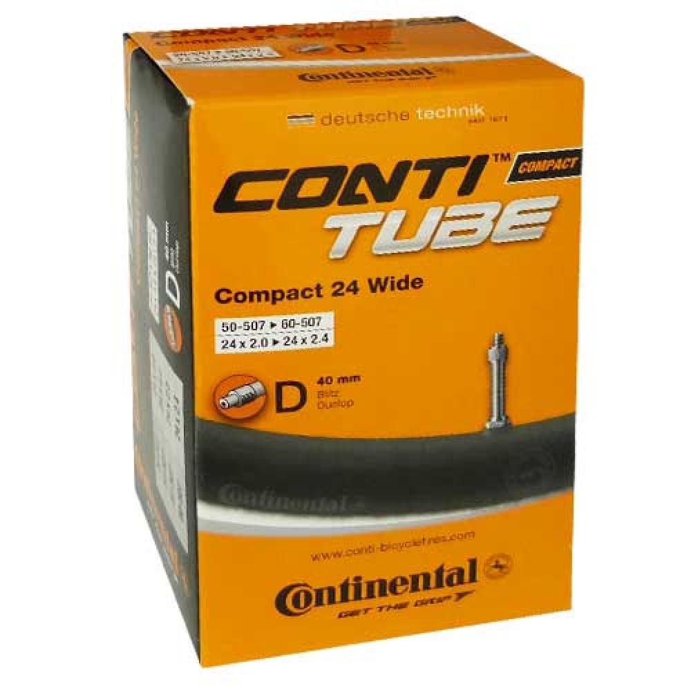 Continental Schlauch Conti Compact 24 wide 24x2.0-2.4 (50-60/507) mit 40mm Dunlop Ventil.