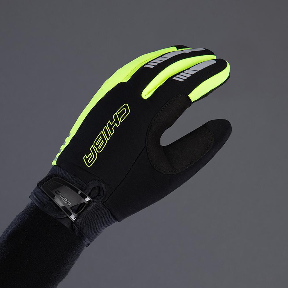 CHIBA Competition Plus - Radhandschuhe neongelb, winddicht, atmungsaktiv, Größe 10