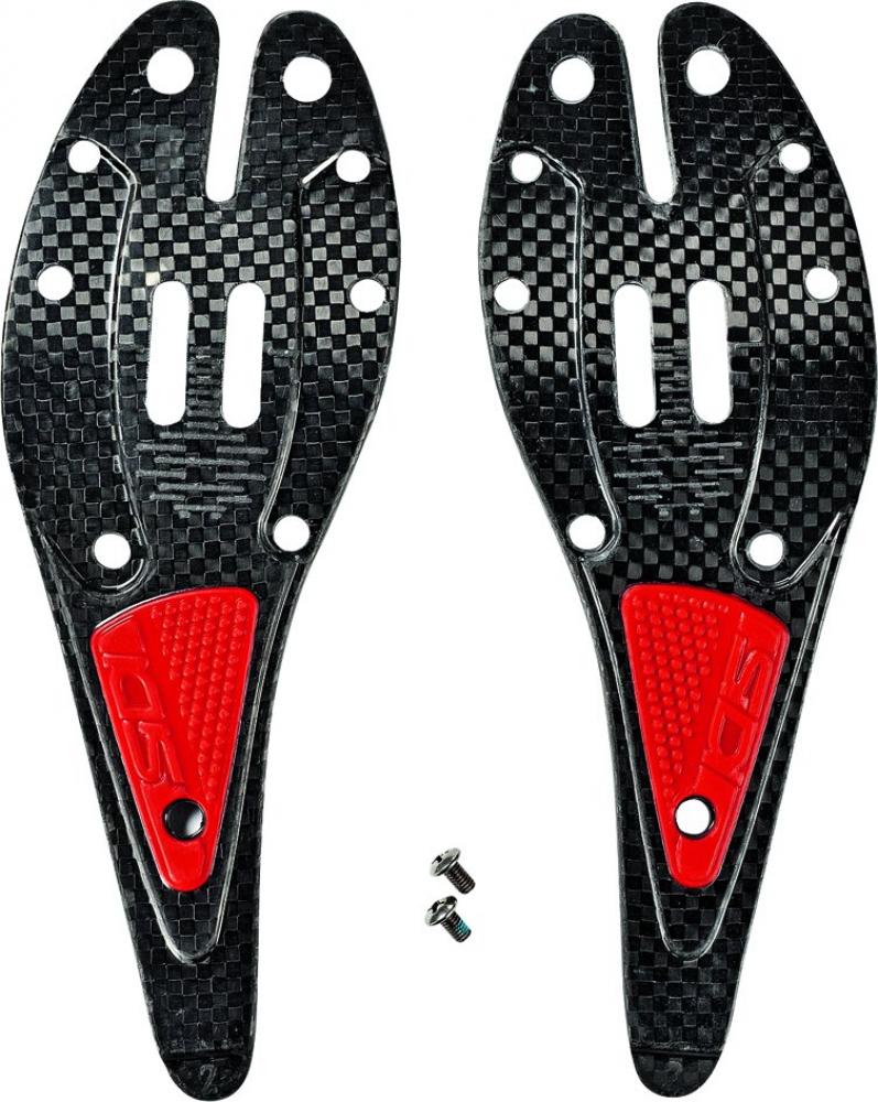 Sidi Sohle SRS Carbon 45-46.5 Schwarz/rot - leichte, steife Ersatz-MTB-Sohle