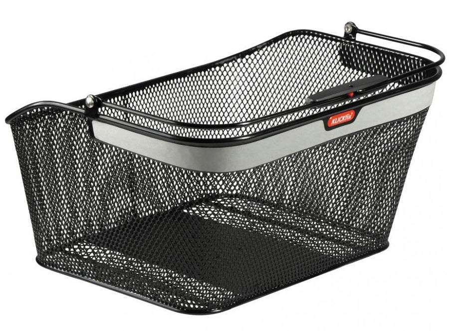 KLICKfix Hinterradkorb City Reflect GTA schwarz 40x20x30 cm