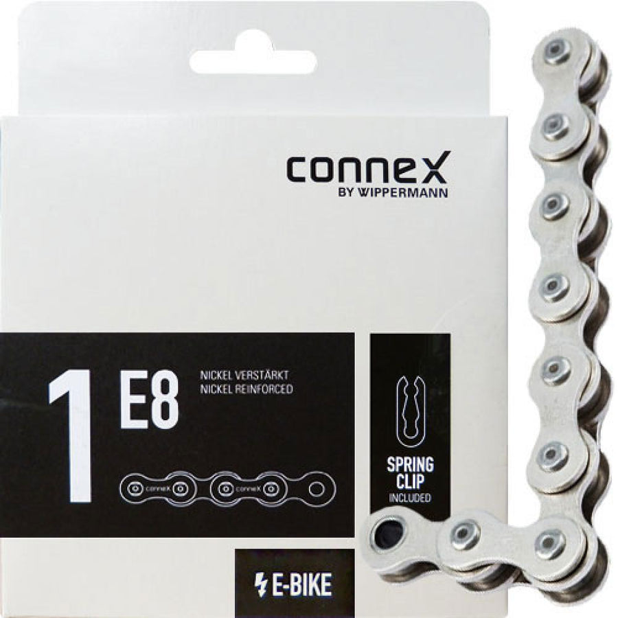 Connex Kette 1/2 x 1/8 1E8 1-fach E-25 Nickel 132 Glieder silber