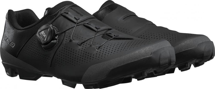 SHIMANO Fahrradschuhe XC302 Herren/Damen MTB SPD Typ Fahrradschuhe - Größe 49, Schwarz