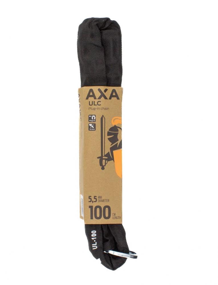AXA Kette für Rahmenschloss ULC 100 in Schwarz, 100 cm Einsteckkette für zusätzlichen Diebstahlschutz am Fahrrad.