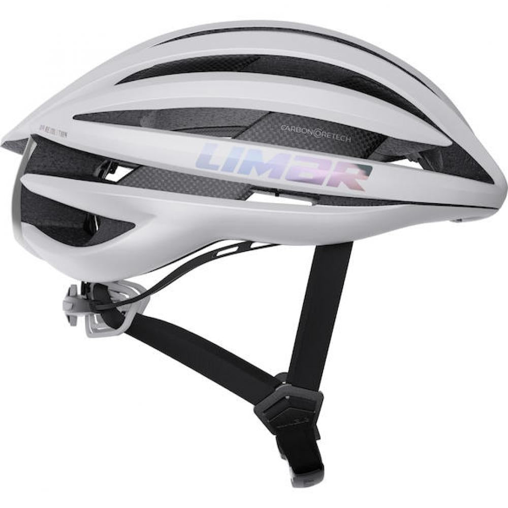 Limar Air Pro Iridescent White S Weiß - ultraleichter Aero-Rennradhelm mit Carbon-Schutz