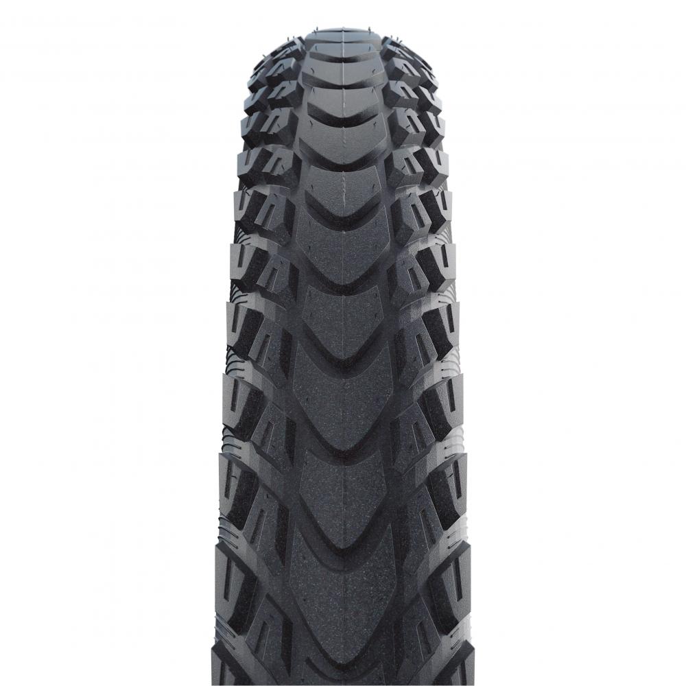 Schwalbe Marathon Mondial 27.5x2.00" schwarzer Fahrradreifen mit robustem Trekking-Profil.