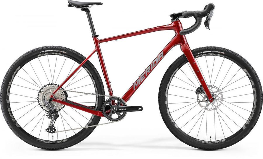 MERIDA SILEX 700 II1 Gravelbike L 55 cm Rot/Grau-Rot Alu-Rahmen & CF-Gabel Shimano GRX 1×12