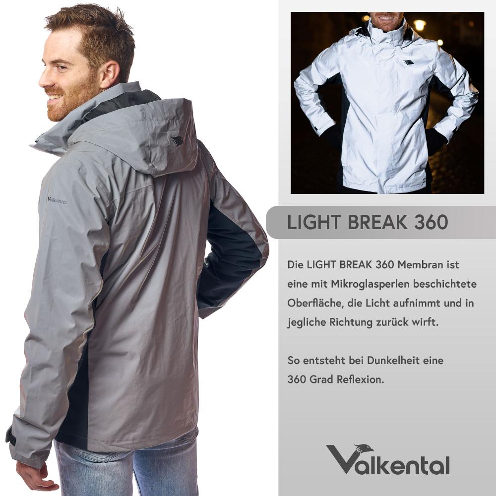 Valkental Jacke 3in1 Smart Jacket wasserdichte Jacke mit Fleece Zipp-In Herren 3XL grau