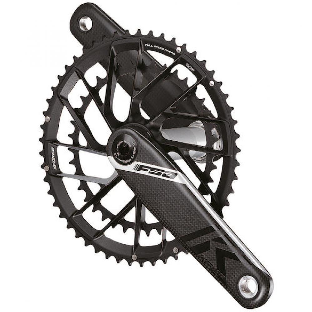 FSA Kurbelgarnitur K-Force Team Edition Modular 172,5 mm Schwarz - leichte High-Performance-Kurbel