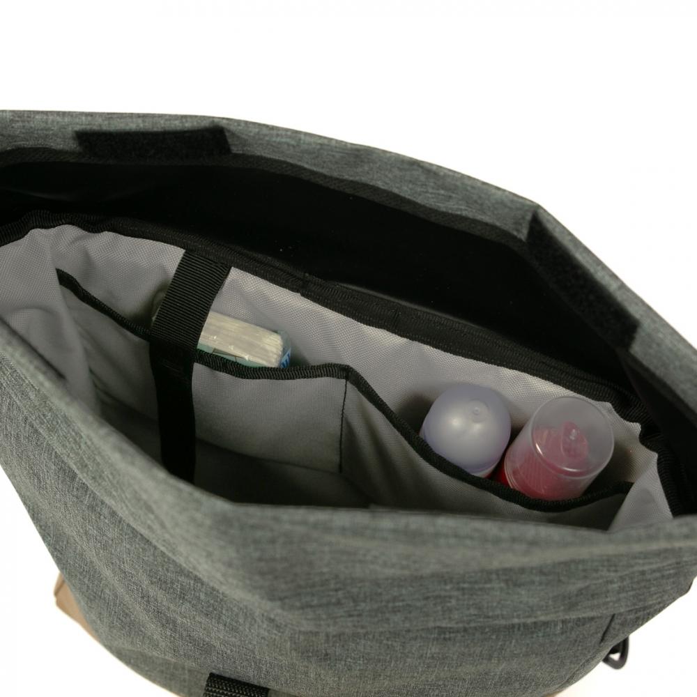 Haberland Lenker-Bike-Rucksack Keep Rollin' grau - flexible Lenkertasche & Rucksack in moderner Ausführung