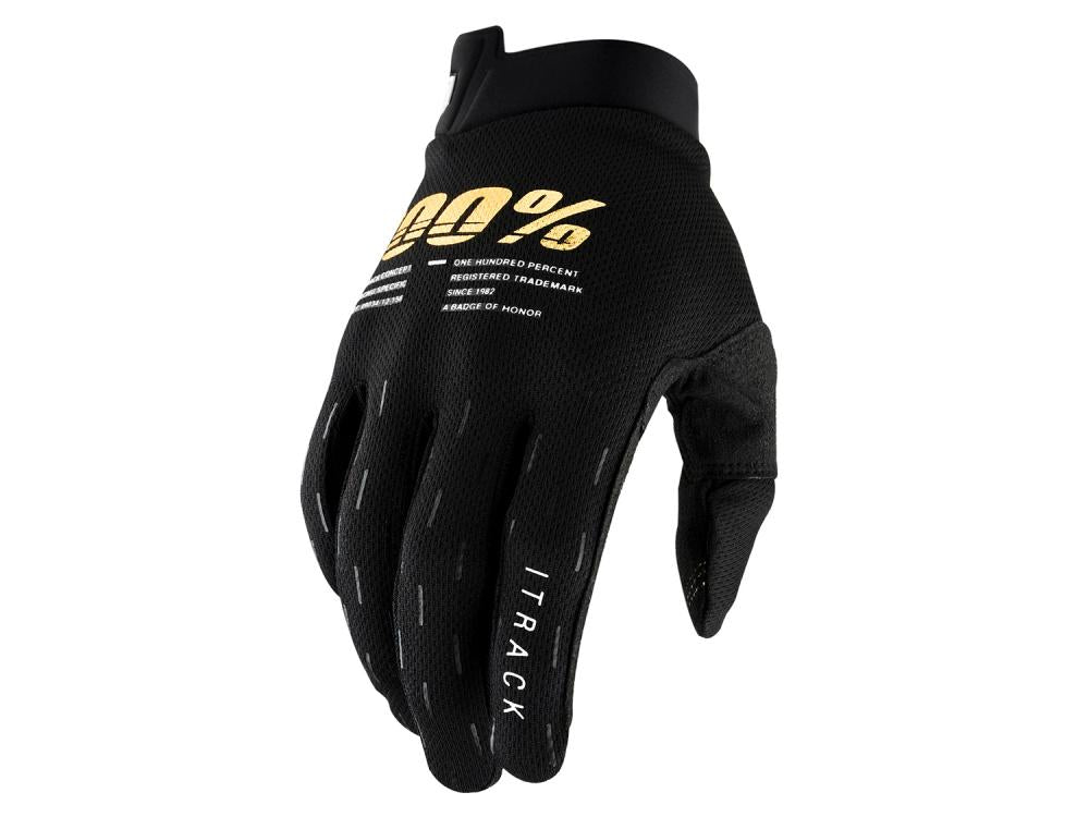 100% iTrack Gloves S black - ultraleichter MTB-Handschuh mit maximalem Gripp