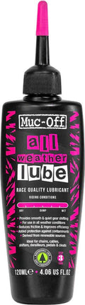 Muc-Off All Weather Lube 120ml ist ein hochwertiges, synthetisches Kettenöl, das speziell für den Einsatz bei allen Wetterbedingungen entwickelt wurde