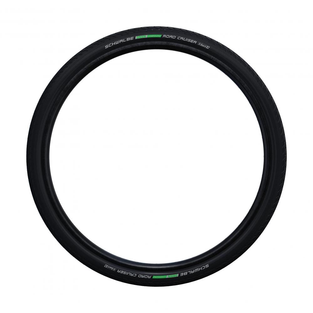 Schwalbe Road Cruiser HS484 20x1.75 Fahrradreifen, ETRTO 47-406, Green Compound, Active Line, K-Guard, schwarz.