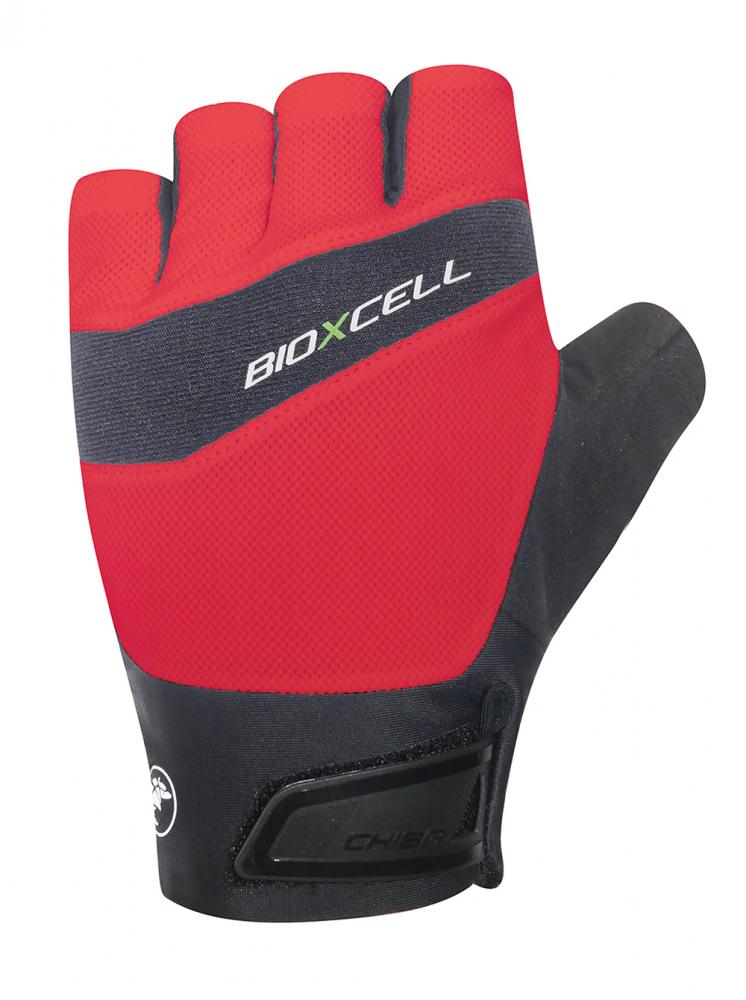 CHIBA BioXCell Pro - Radhandschuhe kurz, rot, 3XL, Gelpolster & BioXCell-Polsterung