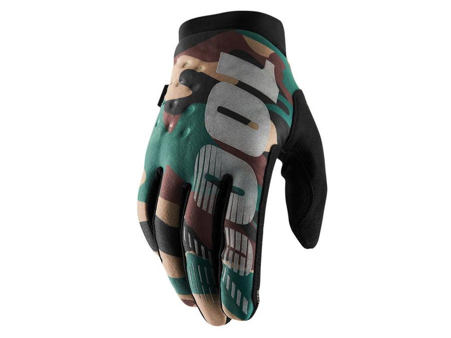 100% Brisker Cold Weather Glove M Camo Black - warmer MTB-Handschuh mit Direktgefühl