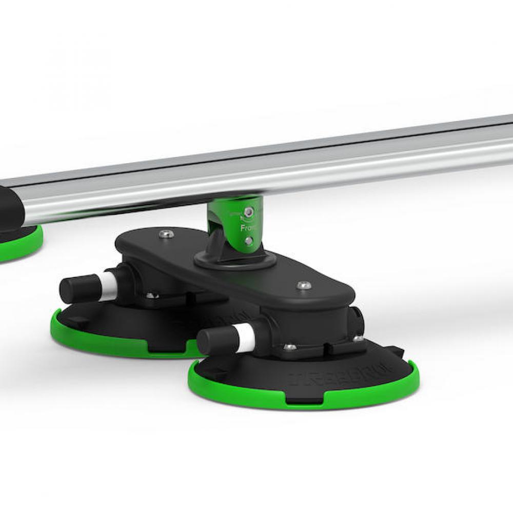 TreeFrog Crossbar Träger Silber Max 1220 x 150-330mm Silber - flexibler Dachträger ohne Reling