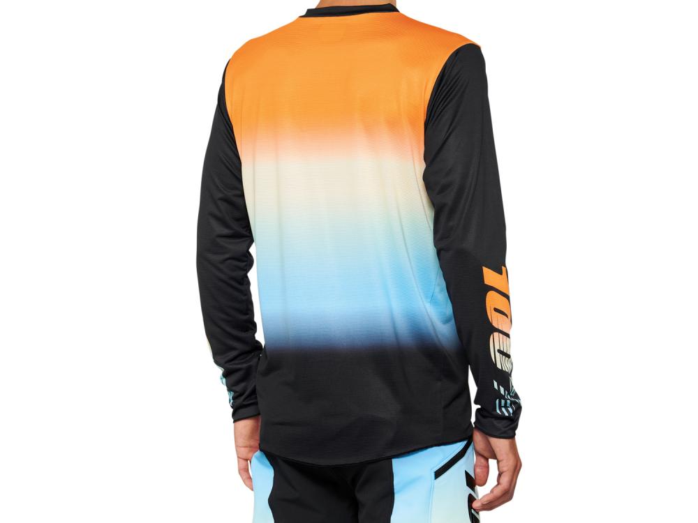 100% R-Core X LE Long Sleeve Jersey XL Sunset - leichtes DH/Enduro Trikot