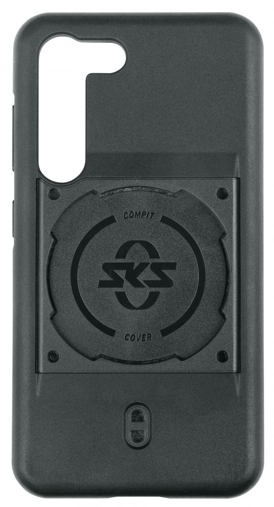 SKS COMPIT Cover für Samsung Galaxy S24: Stoßdämpfende Handyhülle mit spezieller Befestigung für COMPIT-Systeme, Wireless Charging kompatibel, inklusive Handschlaufe