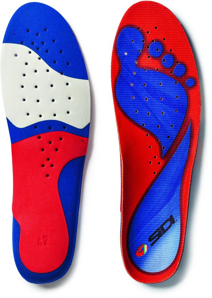 Sidi Einlegesohle Memory 46 Rot/blau - komfortoptimierte Passform für Radschuhe