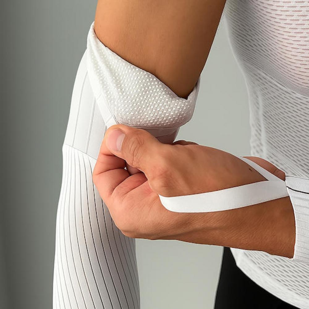 VeloToze Armlinge Aero L/XL Weiß - aerodynamische Performance-Armlinge