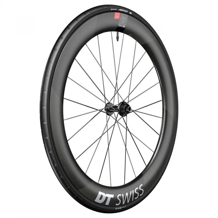 DT Swiss Laufrad ARC 1100 Dicut Disc 622 x 62 mm Schwarz - aerodynamisches Carbon-Vorderrad WTS
