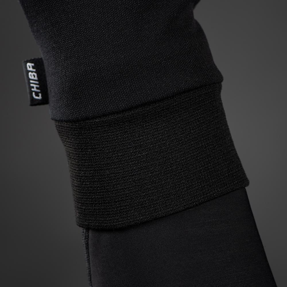 CHIBA Seiden Handschuh - Unterziehhandschuh, schwarz, Größe M, Touchfinger, 46 g