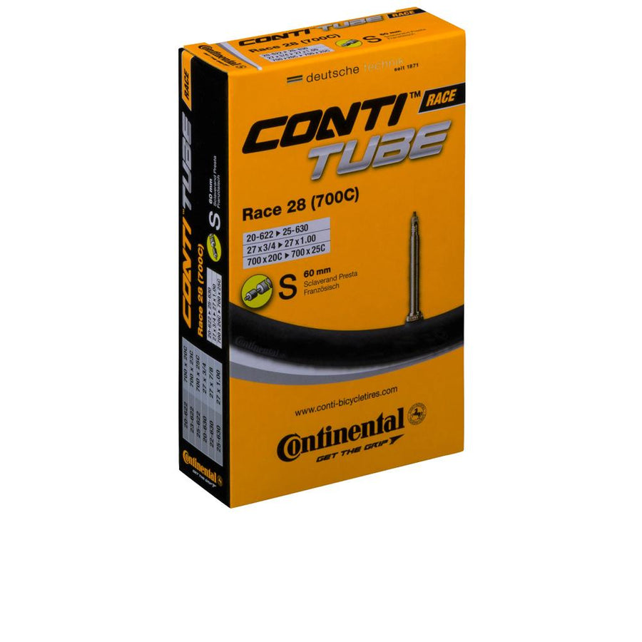Continental Rennrad Schlauch 28 Zoll, 20-622 bis 25-630, 60 mm Sclaverand-Ventil, Conti Tube Race Verpackung.