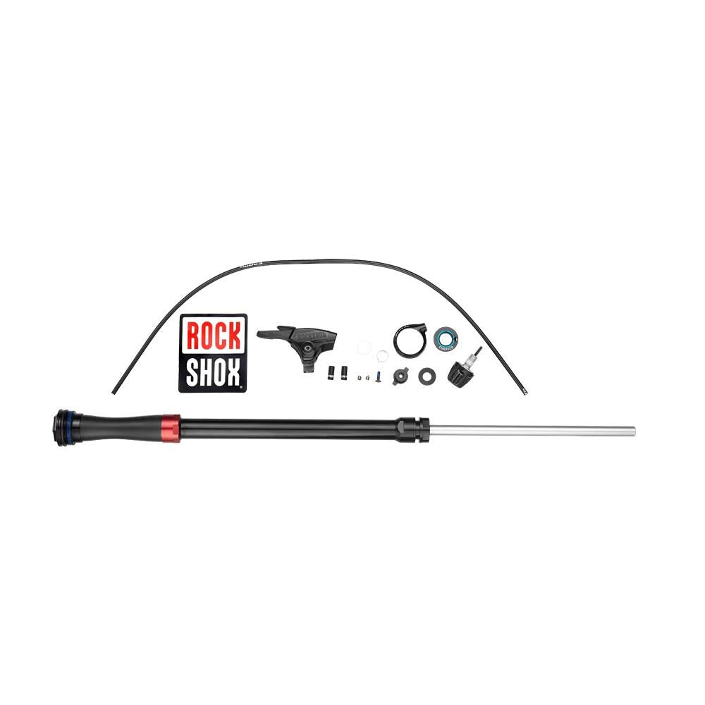 RockShox Dämpfer Upgrade Kit ChargRLC 2017+ mit Kartusche, Remote-Hebel und Montagezubehör.