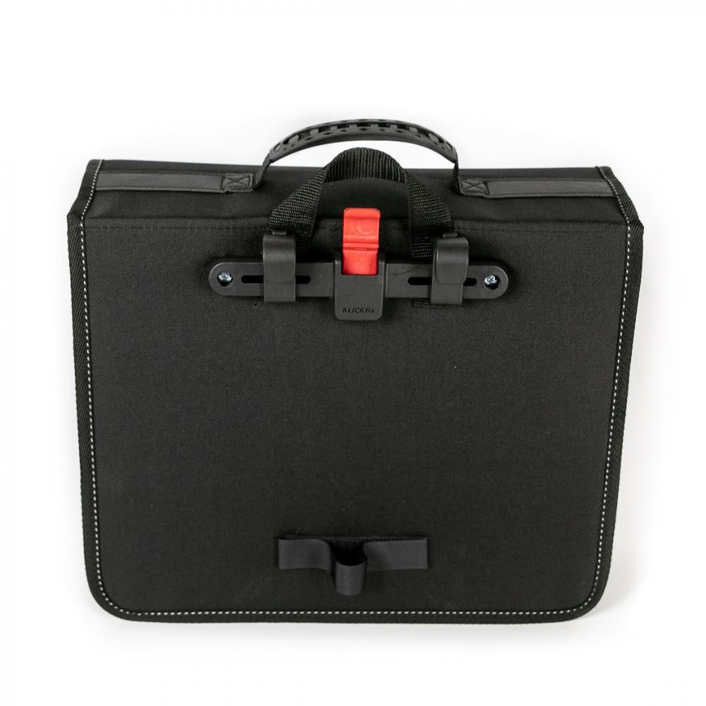 Haberland Einzeltasche 14l Comfort schwarz - stabile Gepäckträgertasche mit Kompaktschiene
