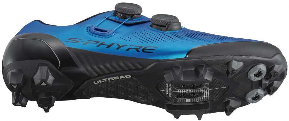 SHIMANO Fahrradschuhe XC903 Herren/Damen MTB SPD Fahrradschuhe Größe 44 breit, Blau