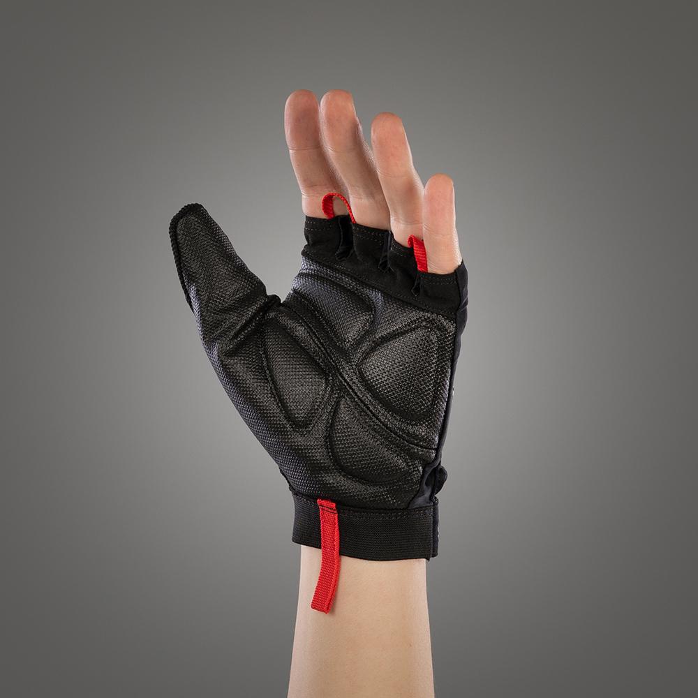 CHIBA Argon Premium II - Rollstuhlhandschuhe, Gel-Polsterung, schwarz, Gr. S