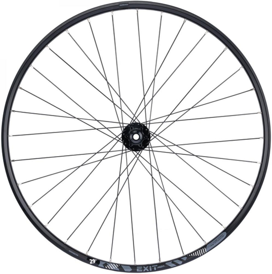 CONTEC Vorderrad "EXIT + CORE CL"nFelge: CONTEC Hohlkammer "Exit", 28"/29", 23-622, Höhe: 16,2 mm, 32 Loch, SV Ventil, für Scheibenbremse, einfach geöst, max. Systemgewicht 150 kg, geeignet für E-Bikes, schwarz (0.349.817/4)nNabe: CONTEC Vorderradnabe "Co